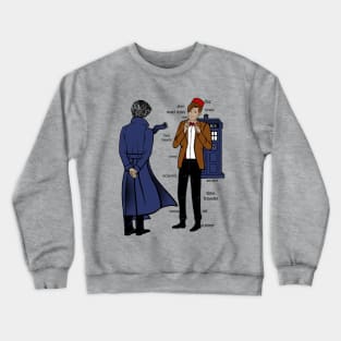 Sherlock meets the Doctor Crewneck Sweatshirt